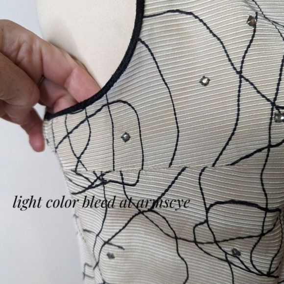 Vintage 50s Party Dress Circle Skirt Side Pockets Hand Sewn Midi - Picture 14 of 16